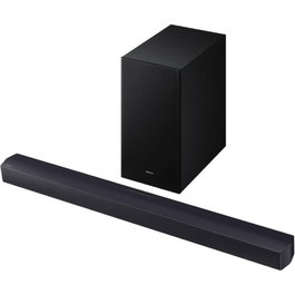 Samsung HW-B450F/ZF Barra de Sonido 2.1 con Subwoofer Inalámbrico, Bluetooth, Dolby Audio, DTS Virtual:X, Bass Boost, Titan Black